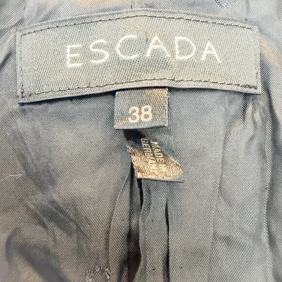 Escada Black Lace Trimmed Sleeves Structured Blazer Size 38 - Picture 2 of 5